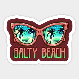 Salty Beach Glasses Sticker